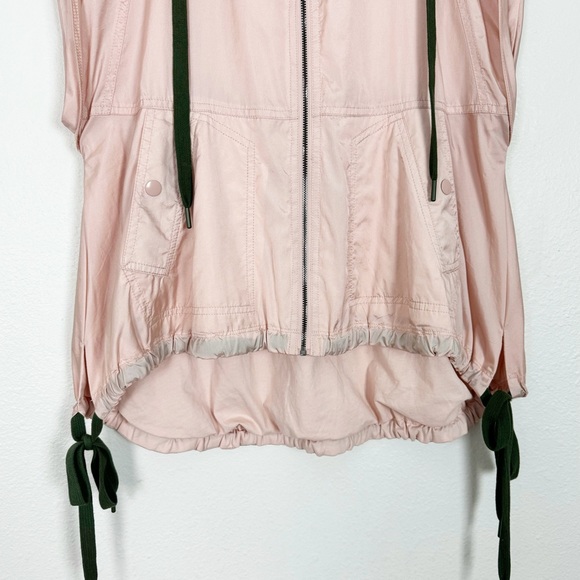 Anthropologie Daily Practice Glass Beach Zip Up Hoodie Vest Peach Size Medium - Picture 8 of 13